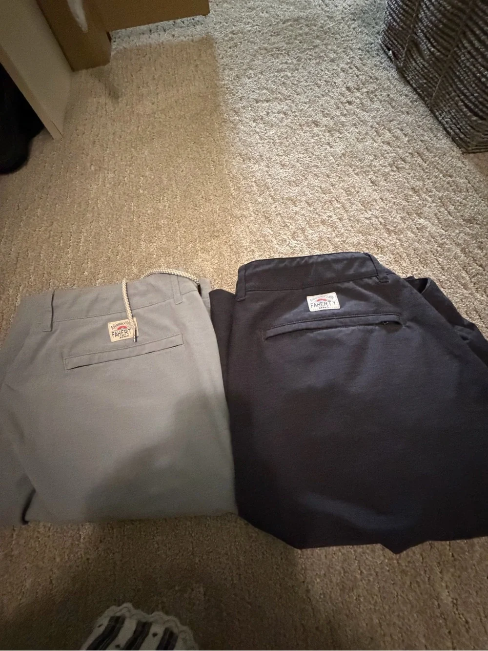 Faherty Black and Light Gray Hybrid Shorts